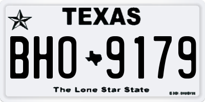 TX license plate BHO9179