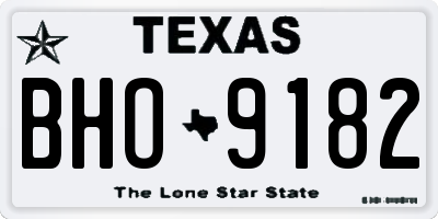 TX license plate BHO9182