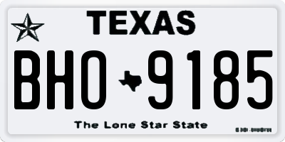 TX license plate BHO9185