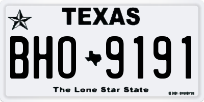 TX license plate BHO9191