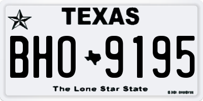 TX license plate BHO9195