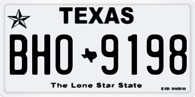 TX license plate BHO9198