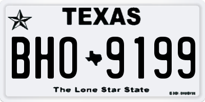 TX license plate BHO9199