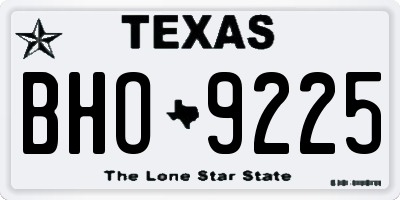 TX license plate BHO9225