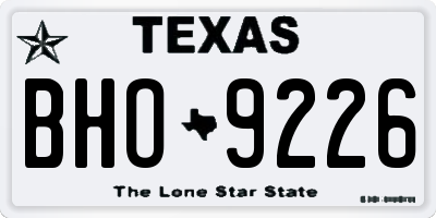 TX license plate BHO9226