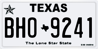 TX license plate BHO9241