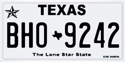 TX license plate BHO9242