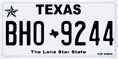 TX license plate BHO9244