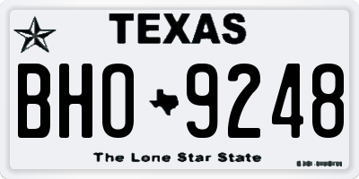 TX license plate BHO9248