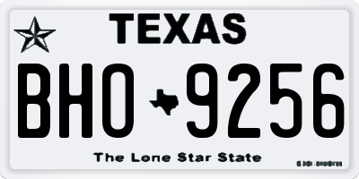 TX license plate BHO9256