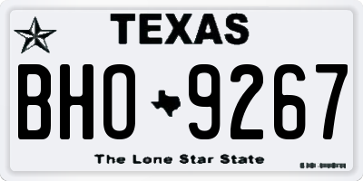 TX license plate BHO9267