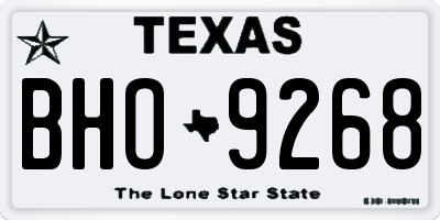TX license plate BHO9268
