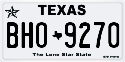 TX license plate BHO9270