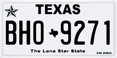 TX license plate BHO9271