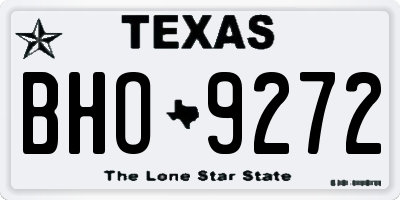 TX license plate BHO9272