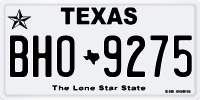 TX license plate BHO9275