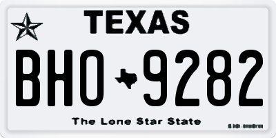 TX license plate BHO9282