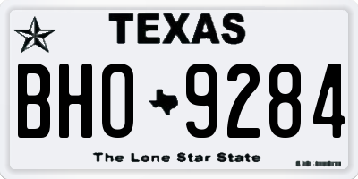 TX license plate BHO9284