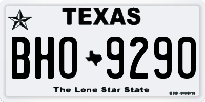 TX license plate BHO9290