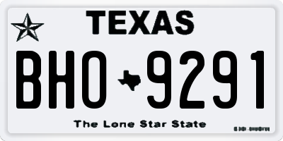 TX license plate BHO9291