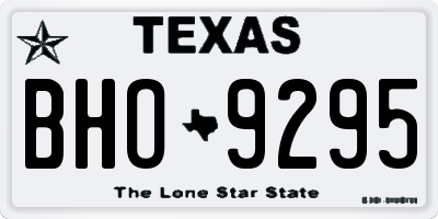 TX license plate BHO9295