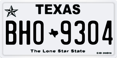 TX license plate BHO9304
