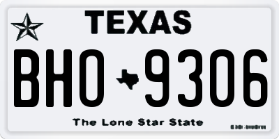 TX license plate BHO9306