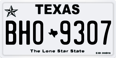 TX license plate BHO9307