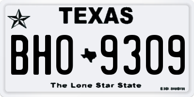 TX license plate BHO9309