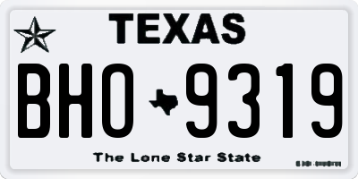 TX license plate BHO9319