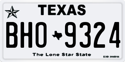 TX license plate BHO9324