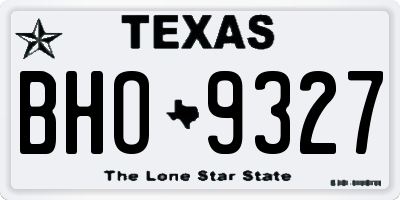 TX license plate BHO9327