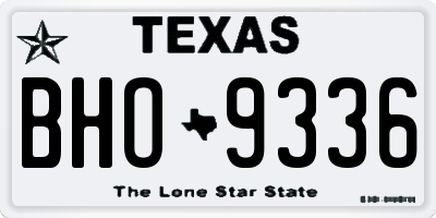 TX license plate BHO9336