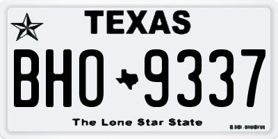 TX license plate BHO9337
