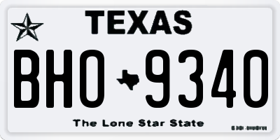 TX license plate BHO9340