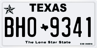 TX license plate BHO9341