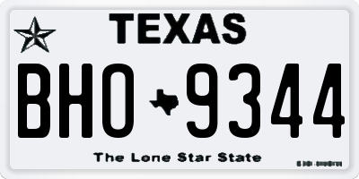 TX license plate BHO9344