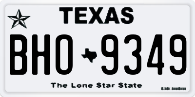 TX license plate BHO9349