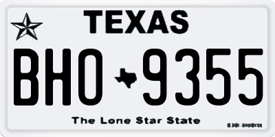 TX license plate BHO9355