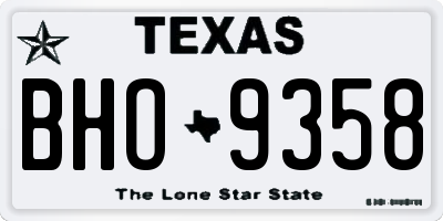 TX license plate BHO9358