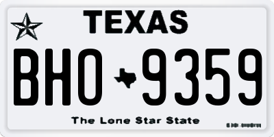 TX license plate BHO9359
