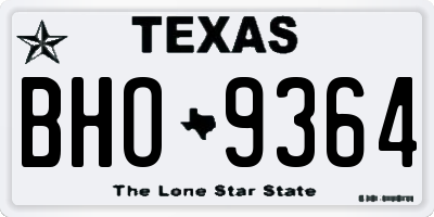 TX license plate BHO9364