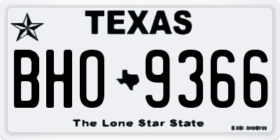 TX license plate BHO9366