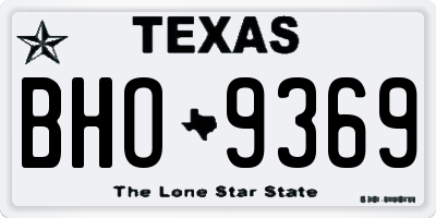 TX license plate BHO9369