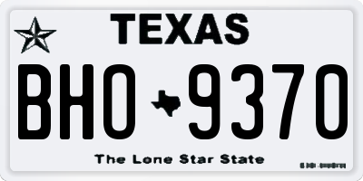 TX license plate BHO9370