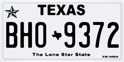 TX license plate BHO9372