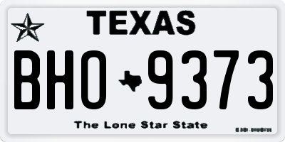 TX license plate BHO9373