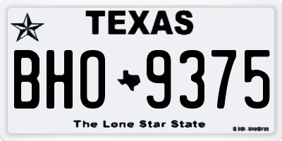TX license plate BHO9375