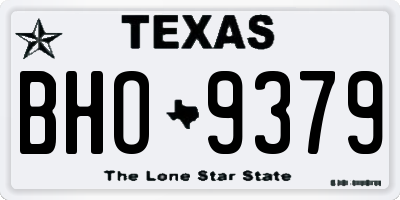TX license plate BHO9379