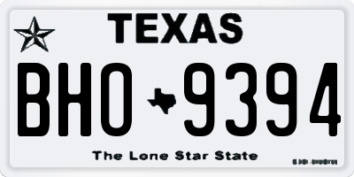 TX license plate BHO9394